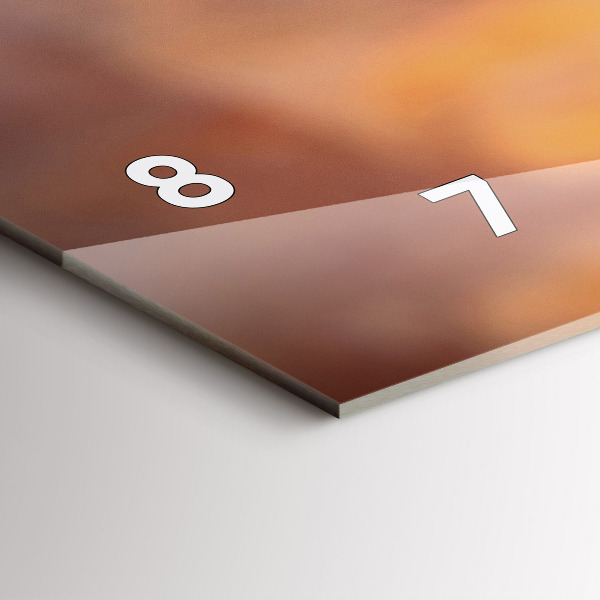 Horizontální skleněné hodiny na stěnu Sklenice na víno