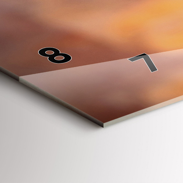 Horizontální skleněné hodiny na stěnu Sklenice na víno