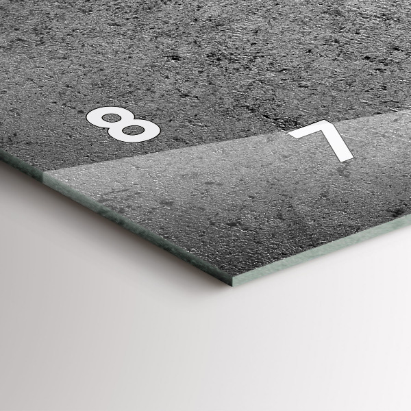 Horizontální skleněné hodiny na stěnu Průmyslová zeď