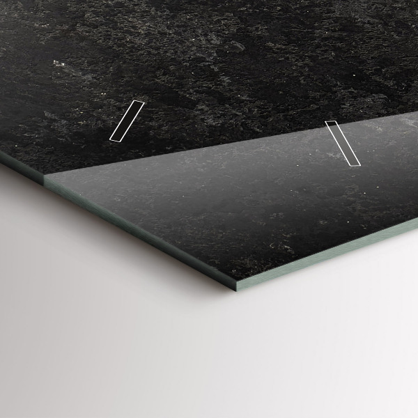 Horizontální skleněné hodiny na stěnu Srdce z peprmintů