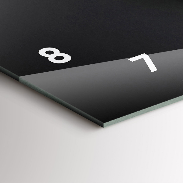 Horizontální skleněné hodiny na stěnu Šálek kávy