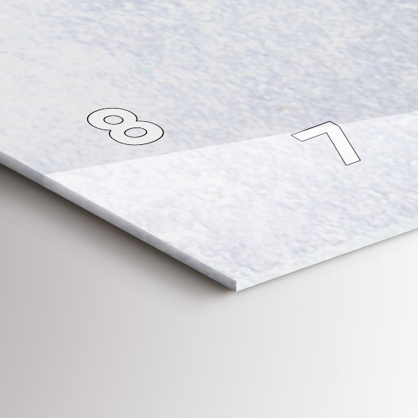 Horizontální skleněné hodiny na stěnu Kousek dortu