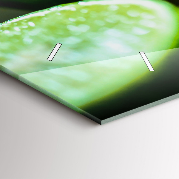 Horizontální skleněné hodiny na stěnu Kousky vápna