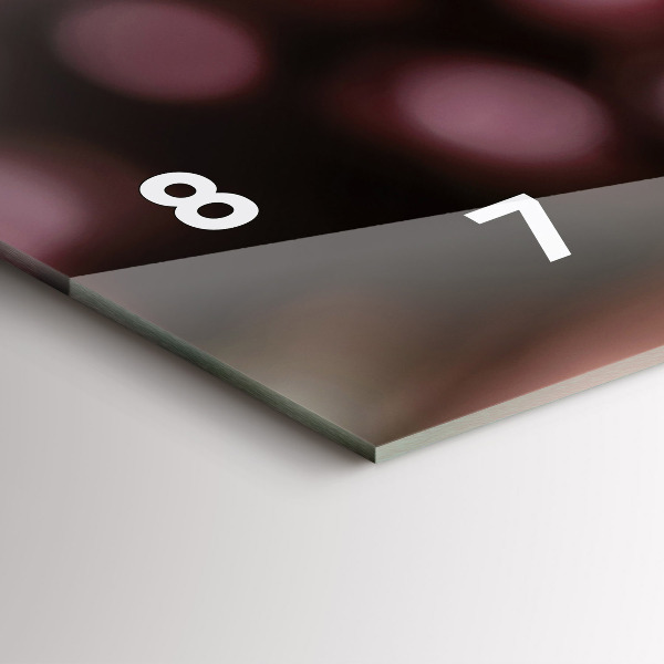 Horizontální skleněné hodiny na stěnu Sklenice červeného vína