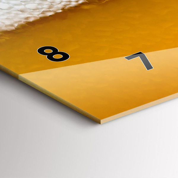 Horizontální skleněné hodiny na stěnu Detail piva