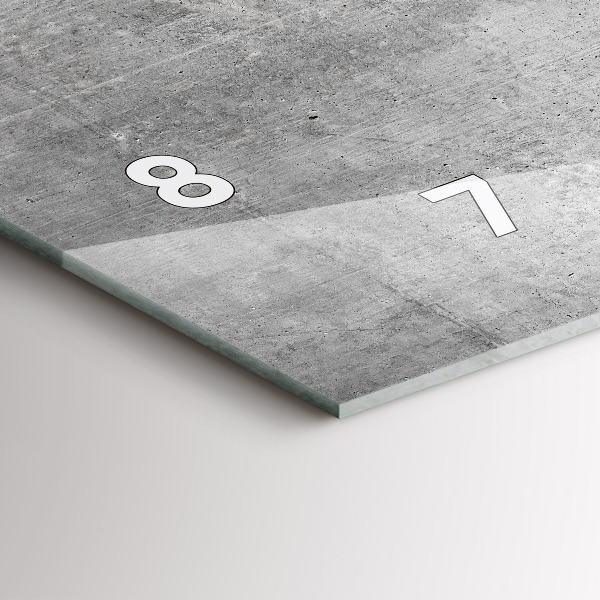 Horizontální skleněné hodiny na stěnu Surová zeď