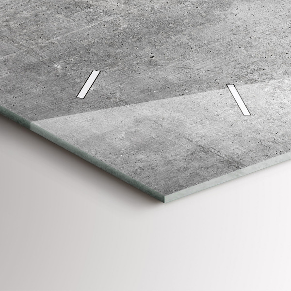 Horizontální skleněné hodiny na stěnu Surová zeď