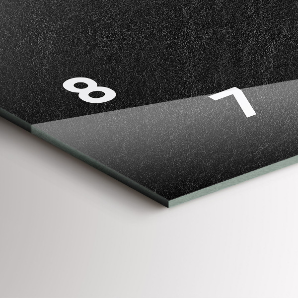 Horizontální skleněné hodiny na stěnu Tmavá skála