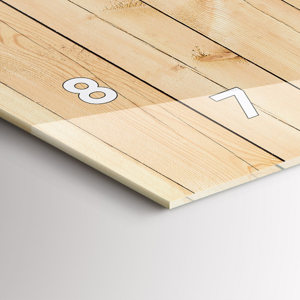 Horizontální skleněné hodiny na stěnu Dřevěná prkna