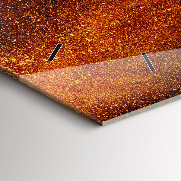 Horizontální skleněné hodiny na stěnu Chilli papričky