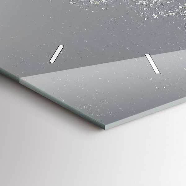 Horizontální skleněné hodiny na stěnu Citrusy ve vodě