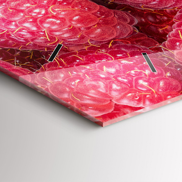 Horizontální skleněné hodiny na stěnu Borůvky a maliny