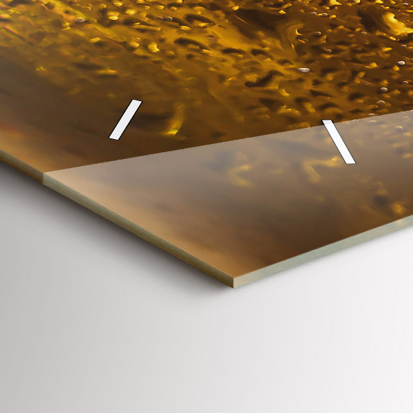 Horizontální skleněné hodiny na stěnu Pivní hrnek