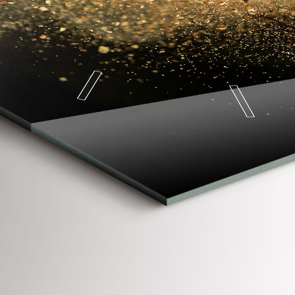 Horizontální skleněné hodiny na stěnu Rozsypané koření