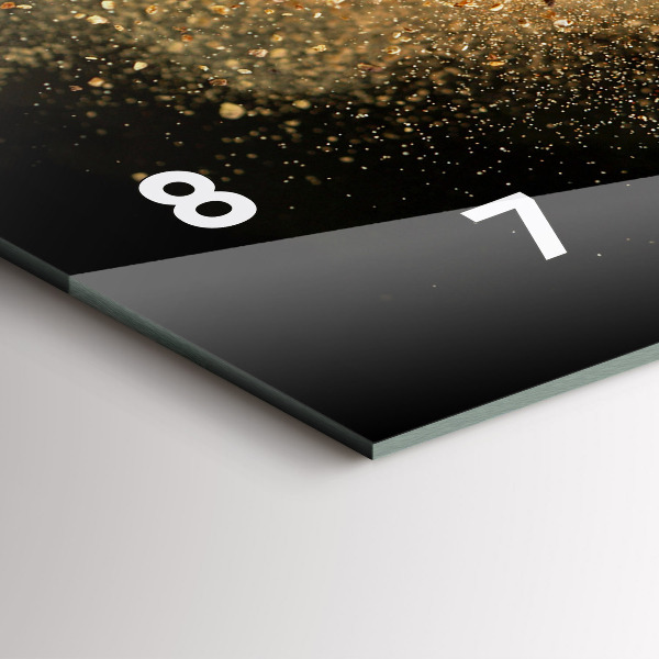 Horizontální skleněné hodiny na stěnu Rozsypané koření