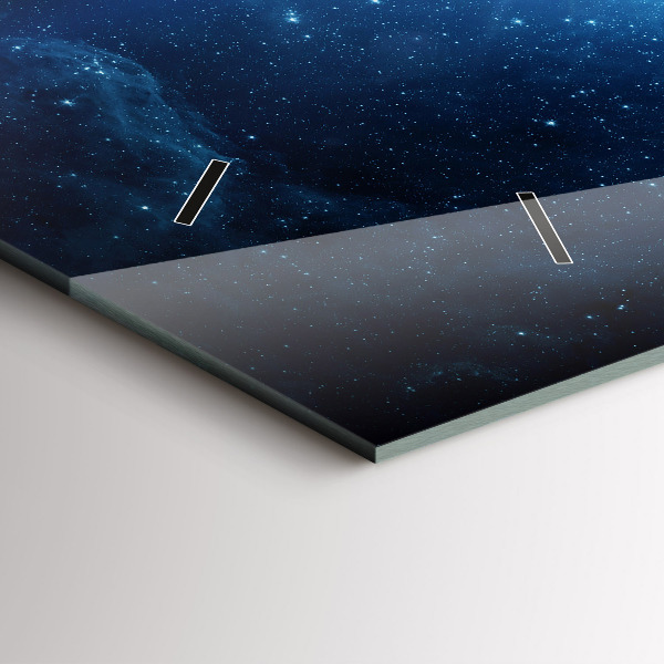 Horizontální skleněné hodiny na stěnu Země a galaxie - NASA