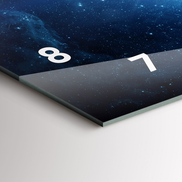 Horizontální skleněné hodiny na stěnu Země a galaxie - NASA