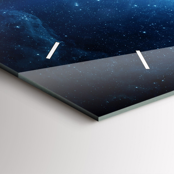 Horizontální skleněné hodiny na stěnu Země a galaxie - NASA