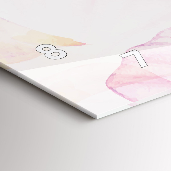 Horizontální hodiny na skle Akvarelové okvětní lístky