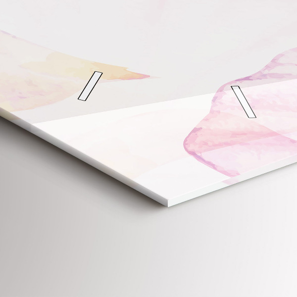 Horizontální hodiny na skle Akvarelové okvětní lístky