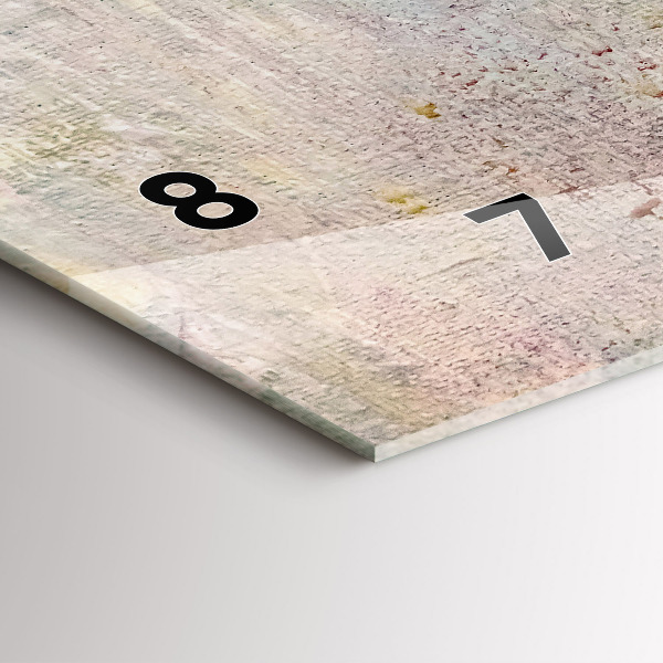 Horizontální hodiny na skle Malovaná abstrakce