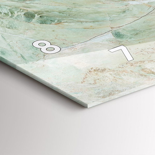 Horizontální hodiny na skle Textura mramorového kamene