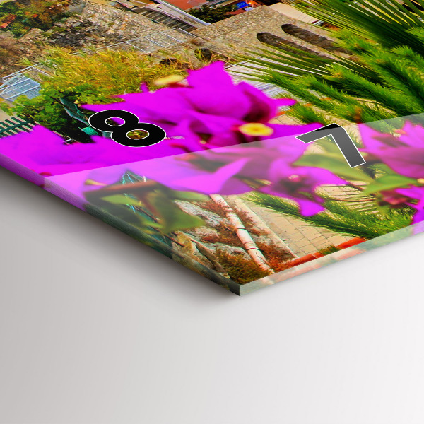 Horizontální hodiny na skle Pobřeží Cinque Terre