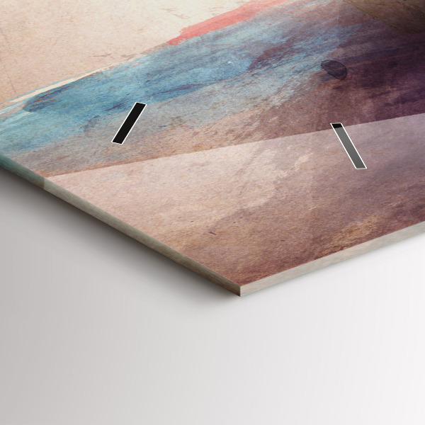 Horizontální hodiny na skle Abstraktní portrét ženy