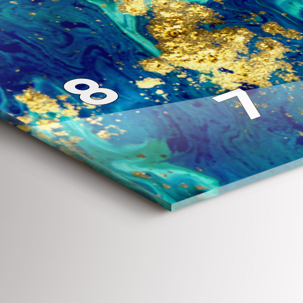 Horizontální hodiny na skle Moderní abstrakce