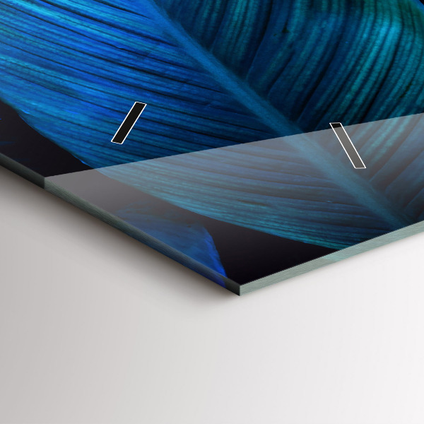 Horizontální skleněné hodiny na stěnu Tropická příroda