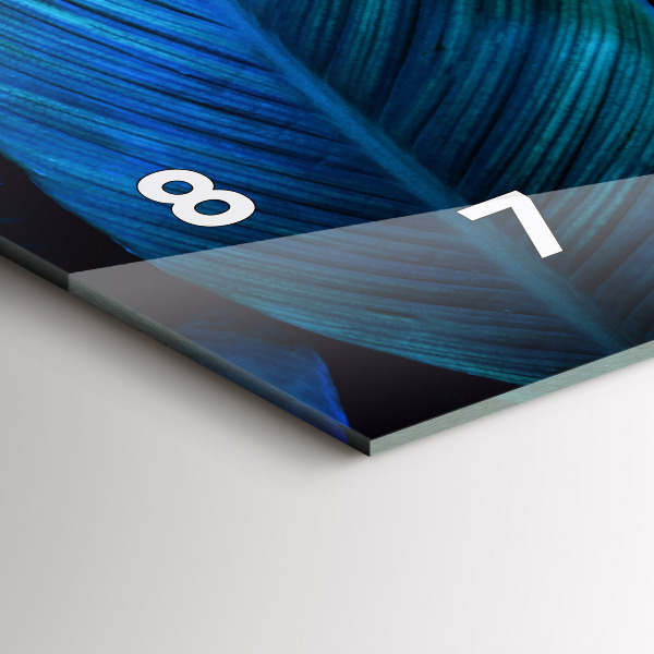 Horizontální skleněné hodiny na stěnu Tropická příroda