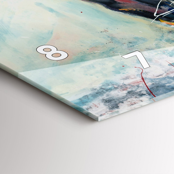 Horizontální skleněné hodiny na stěnu Ilustrace Cválající koně