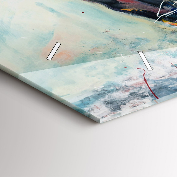 Horizontální skleněné hodiny na stěnu Ilustrace Cválající koně