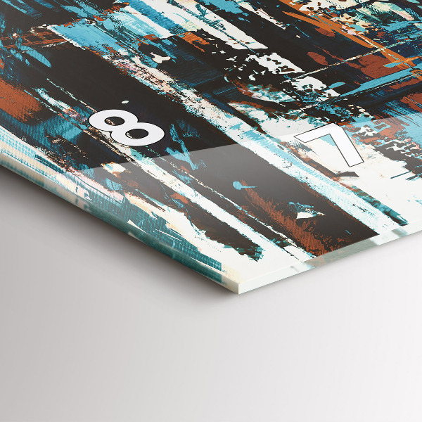 Horizontální hodiny na skle Pouliční umění