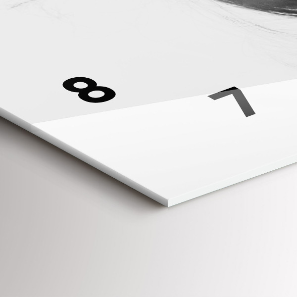 Horizontální hodiny na skle Lidská citlivost myšlení