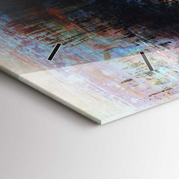 Horizontální hodiny na skle Pouliční umění Oko