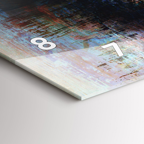 Horizontální hodiny na skle Pouliční umění Oko