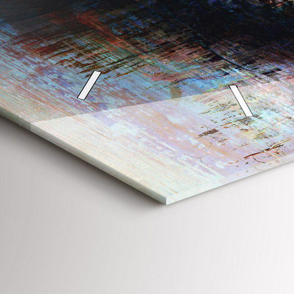 Horizontální hodiny na skle Pouliční umění Oko