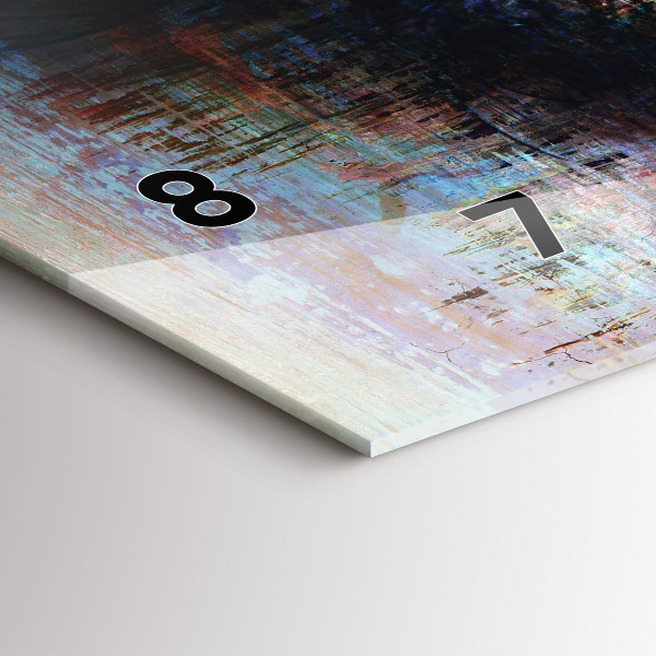 Horizontální hodiny na skle Pouliční umění Oko