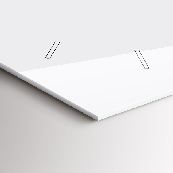 Horizontální hodiny na skle Dvě těla, jedna duše