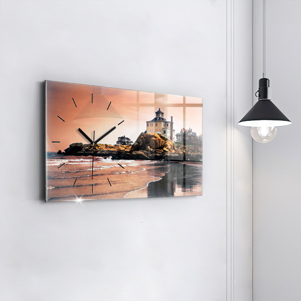 Horizontální hodiny na skle Shermanovo pobřeží