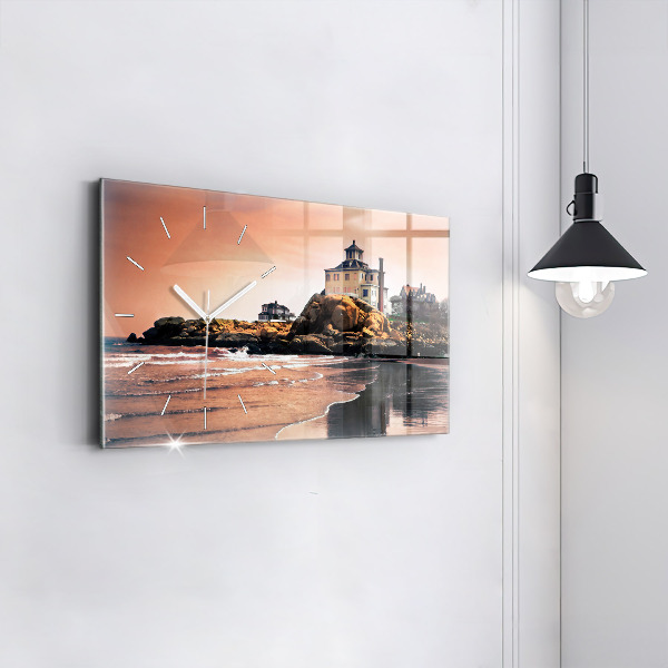 Horizontální hodiny na skle Shermanovo pobřeží