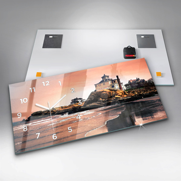 Horizontální hodiny na skle Shermanovo pobřeží