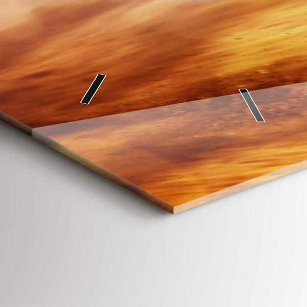 Horizontální hodiny na skle Enduro motokros