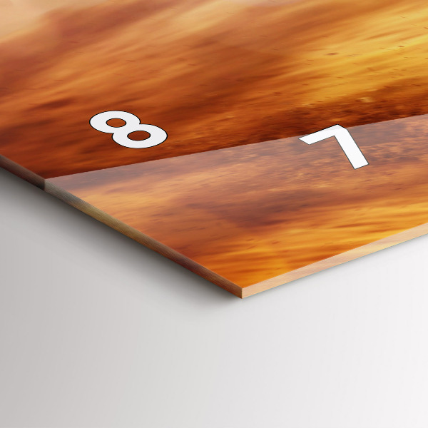 Horizontální hodiny na skle Enduro motokros