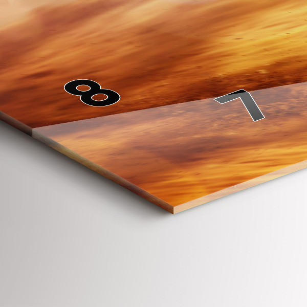 Horizontální hodiny na skle Enduro motokros