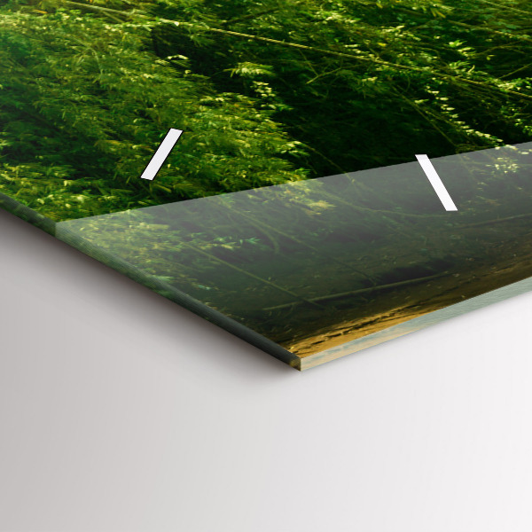 Horizontální hodiny na skle Klidná příroda