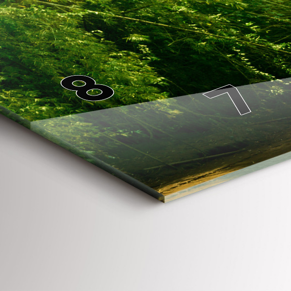 Horizontální hodiny na skle Klidná příroda