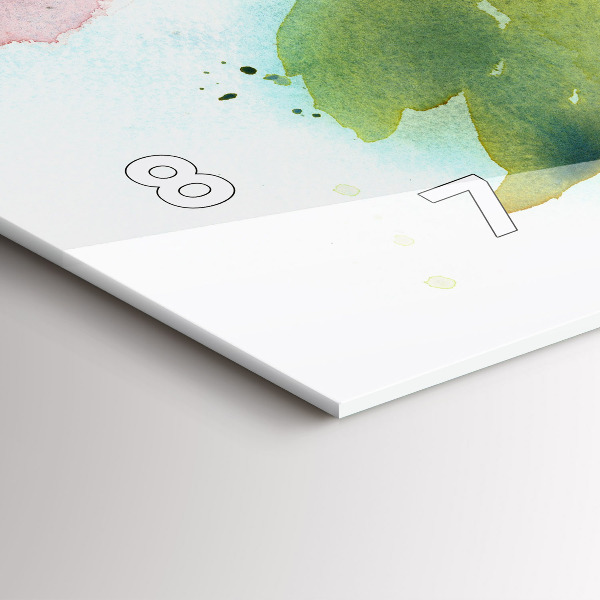 Horizontální hodiny na skle Vizualizace přírody