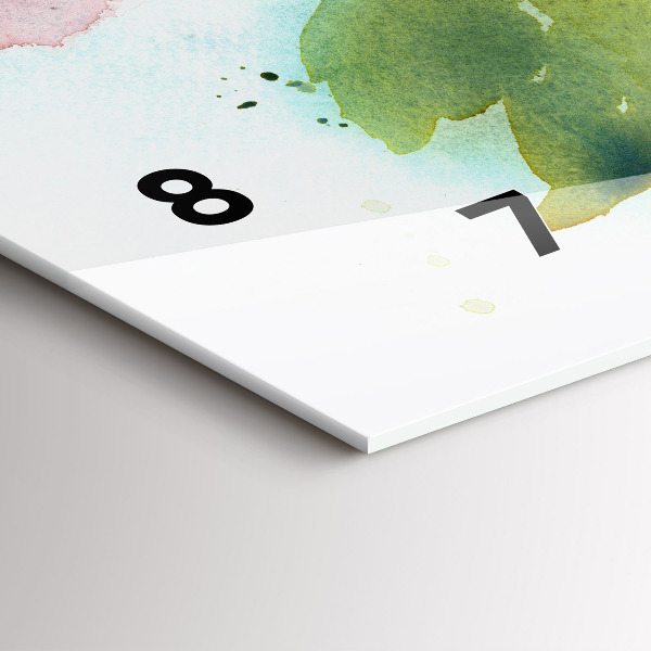 Horizontální hodiny na skle Vizualizace přírody